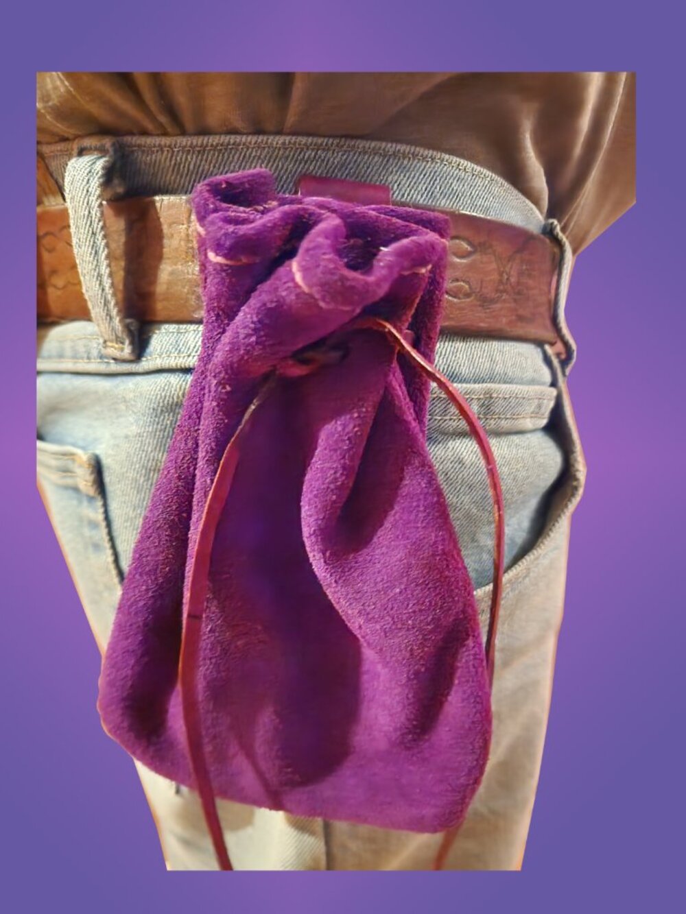 Handmade Suede Coin Pouch